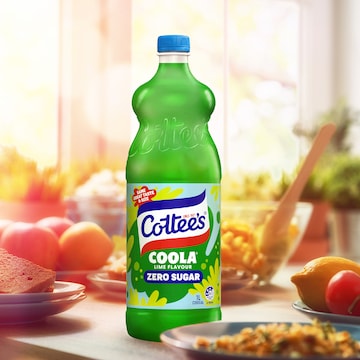 Cottee's Zero Sugar Coola Lime Cordial Sugar Free 1L