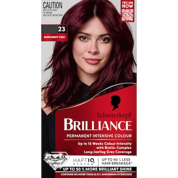 Schwarzkopf Brilliance 23 Burgundy Chic Permanent Hair Dye each