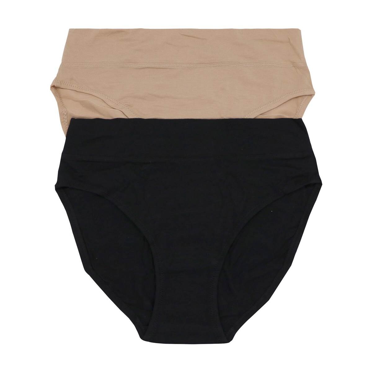 Underworks Women's Smooth Lines Hi Cut Size 16 Assorted 2 Pack