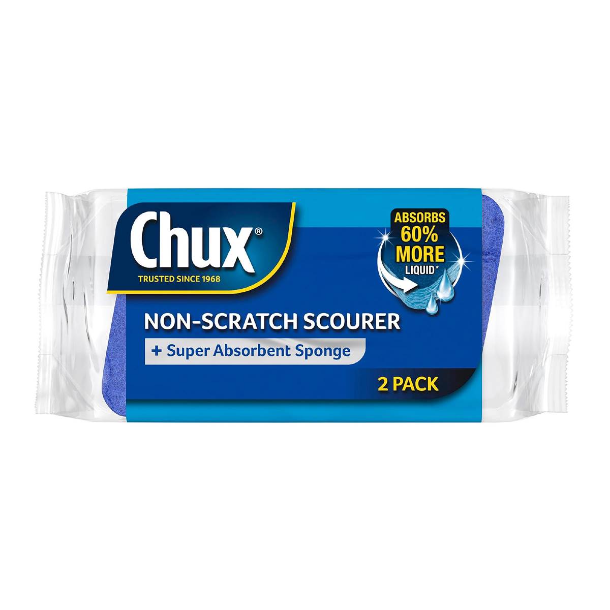 Chux Non Scratch Scourer Sponge 2 Pack