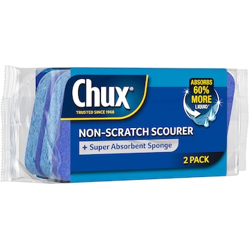 Chux Non Scratch Scourer Sponge 2 pack