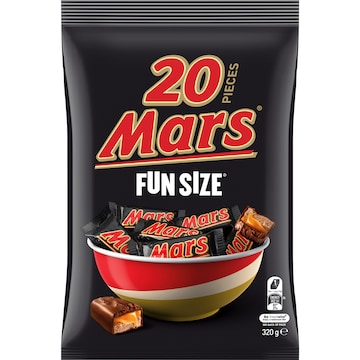 Mars Milk Chocolate Bar Party Share Bag 20 Pieces 320g