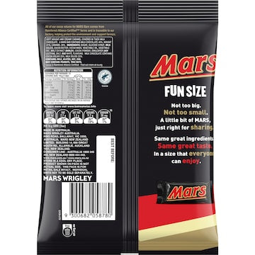 Mars Milk Chocolate Bar Party Share Bag 12 Pieces 192g