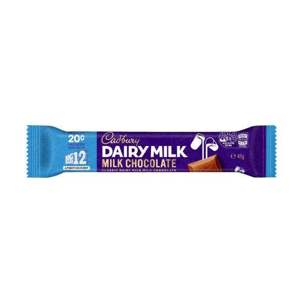 CADBURY DAIRY MILK CHOCOLATE BAR 45G
