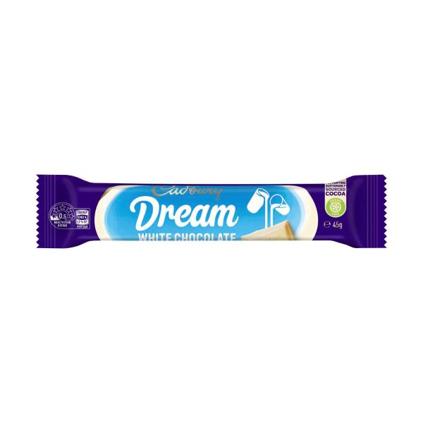 CADBURY DREAM WHITE CHOCOLATE BAR 45G
