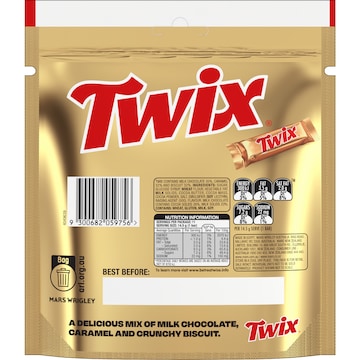 Twix Milk Chocolate Party Share Bag 11 Pieces 159g