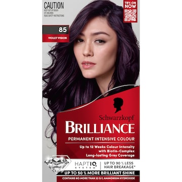 Schwarzkopf Brilliance 85 Violet Vision Permanent Hair Dye each