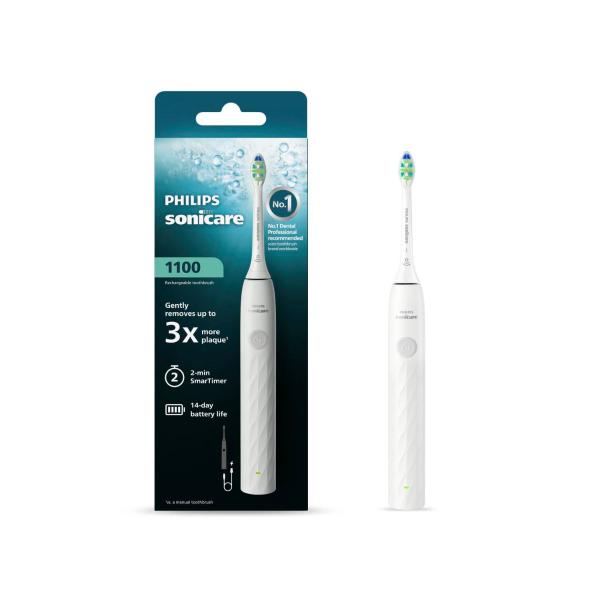 *PHILIPS SONICARE ELECTRIC TOOTHBRUSH SERIES 1100 WHITE 1 PACK