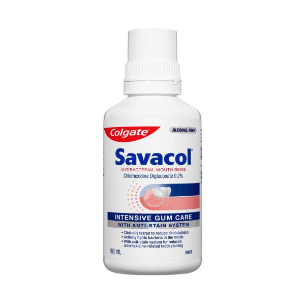 SAVACOL ALCOHOL FREE LOW STAIN ORIGINAL MINT MOUTHWASH 300ML