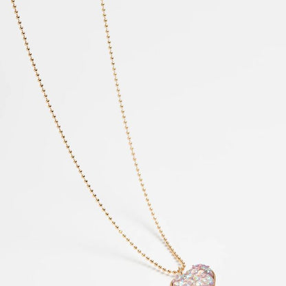 Kids Sparkle Heart Necklace