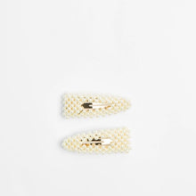 2 Pack Pearl Beaded Snap Clips