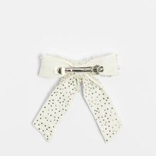 Faux Pearl Bead Bow Barette Hair Clip