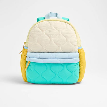 Kids Colour Block Quilted Backpack