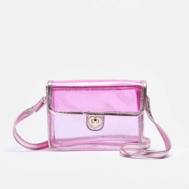Kids Metallic Splice Trim Crossbody Bag