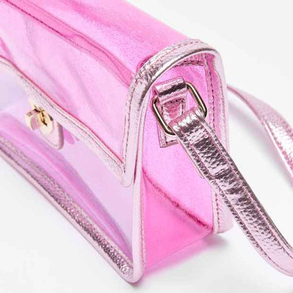 Kids Metallic Splice Trim Crossbody Bag