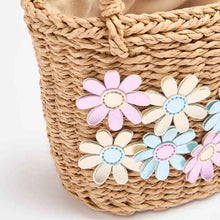 Kids Straw Flower Bag