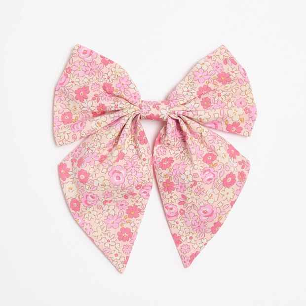 Kids Retro Floral Bow Clip