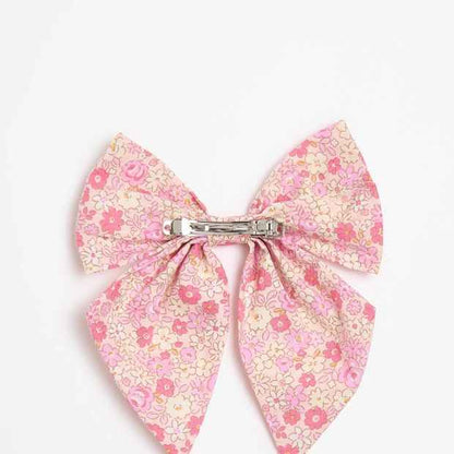 Kids Retro Floral Bow Clip