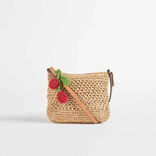 Kids Crochet Cherry Charm Crossbody Bag