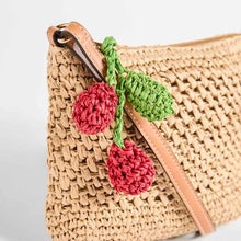 Kids Crochet Cherry Charm Crossbody Bag