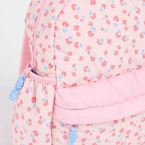 Kids Heart Quilted Floral Backpack