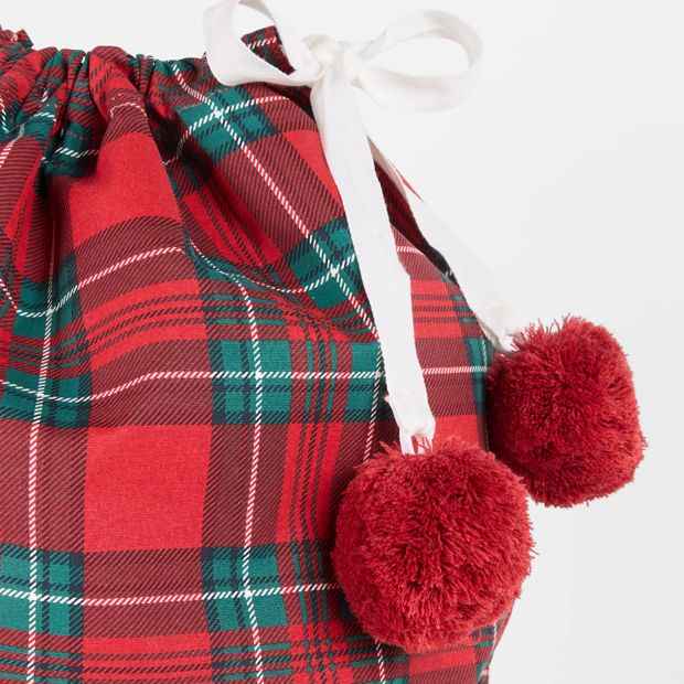 Kids Christmas Tartan Sack