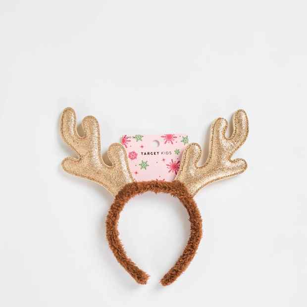 Kids Christmas Furry Reindeer Headband