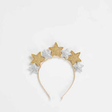 Kids Christmas Metallic Puff Stars Headband