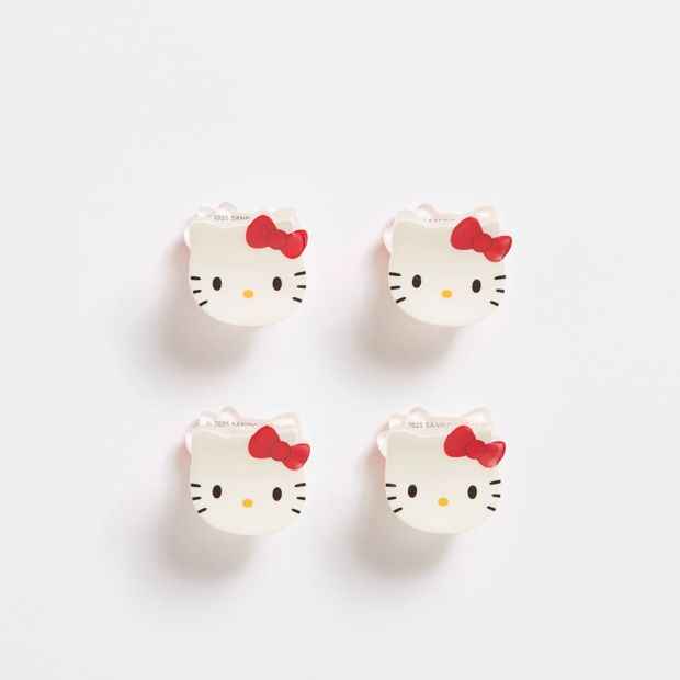 Kids Licensed Hello Kitty 4 Pack Mini Claw Clips