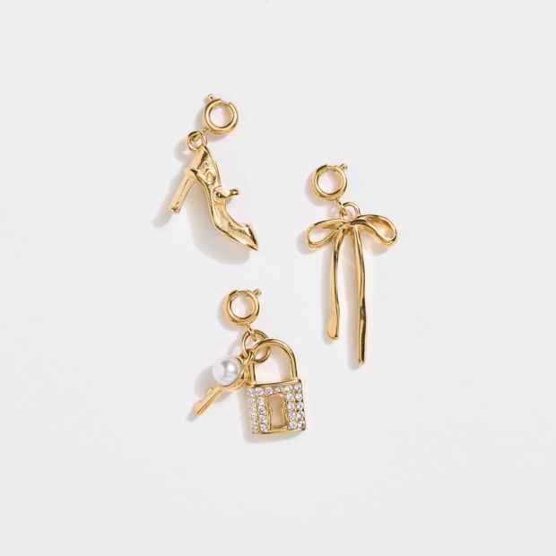 Waterproof 3 Pack Love Lock Theme Charm Set