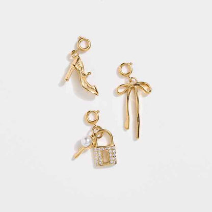 Waterproof 3 Pack Love Lock Theme Charm Set