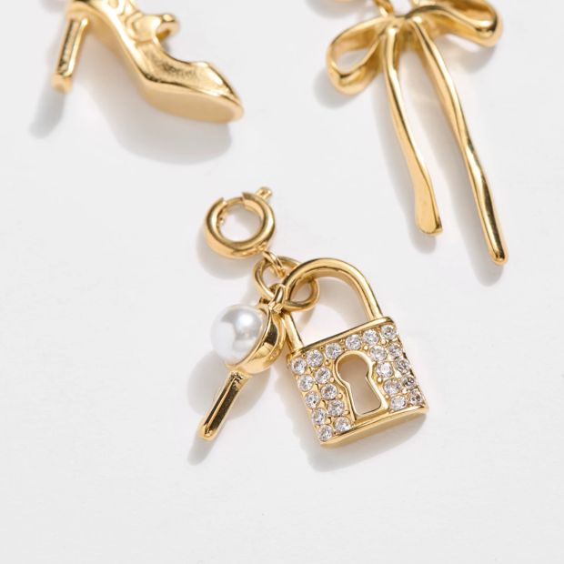Waterproof 3 Pack Love Lock Theme Charm Set