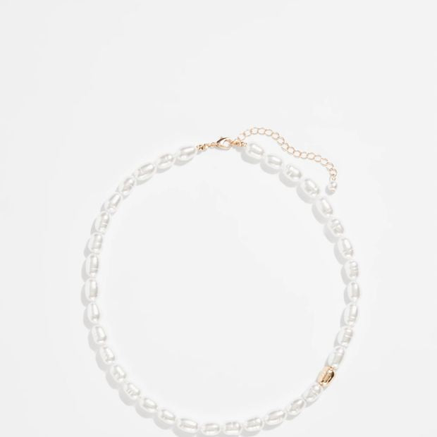 Irregular Faux Pearl Bead Necklace