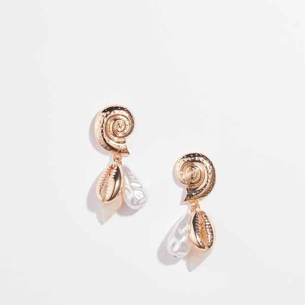 Ocean Charms Statement Drop Earrings