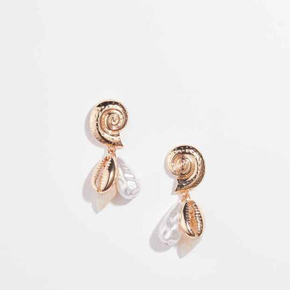 Ocean Charms Statement Drop Earrings