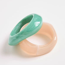 2 Pack Marble Look Acrylic Bangles