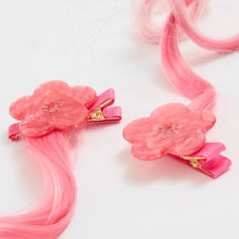 Kids 2 Pack Flower Faux Hair Clips