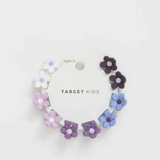 Kids 10 Pack Mini Flower Claw Clips