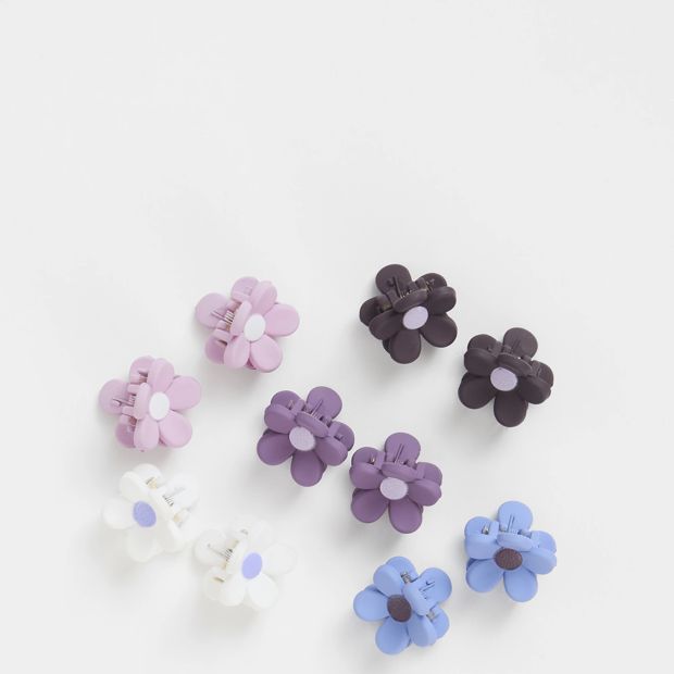 Kids 10 Pack Mini Flower Claw Clips