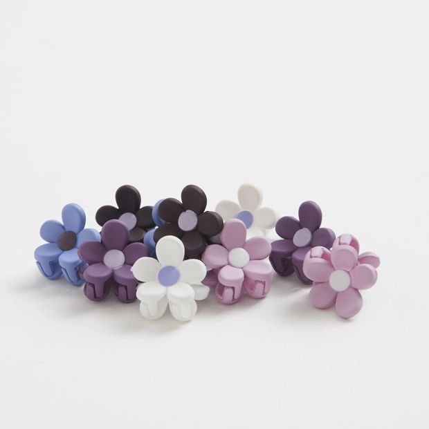 Kids 10 Pack Mini Flower Claw Clips