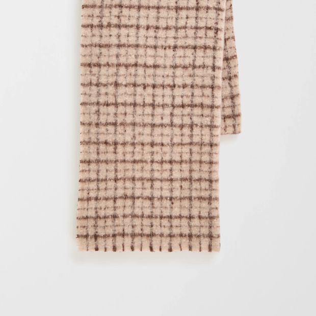 Brushed Mini Check Scarf