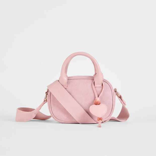 Kids Faux Suede Mini Bowler Bag