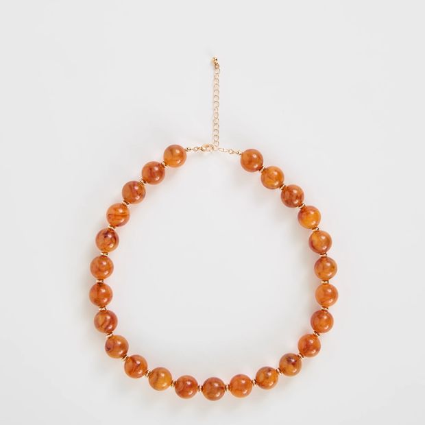Marble Look Beaded Necklace