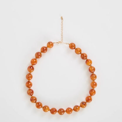 Marble Look Beaded Necklace