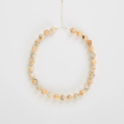 Large Marbled Beaded Necklace