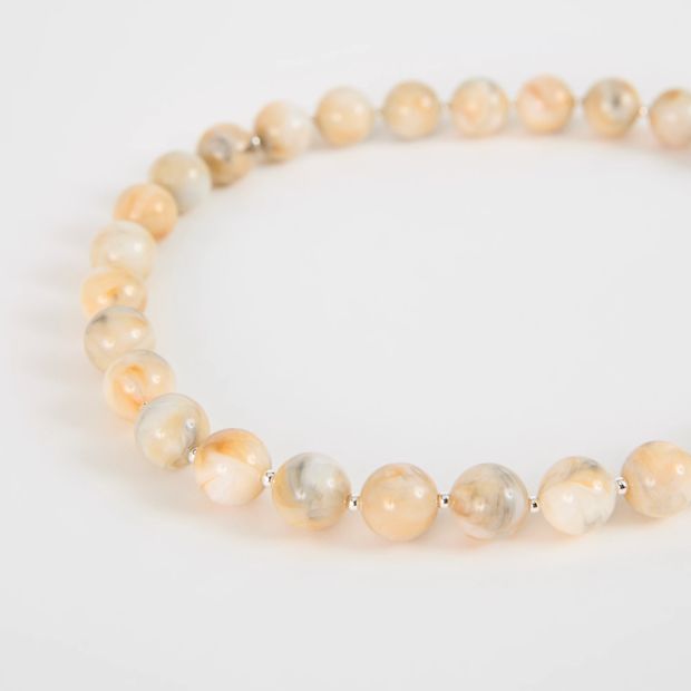 Large Marbled Beaded Necklace