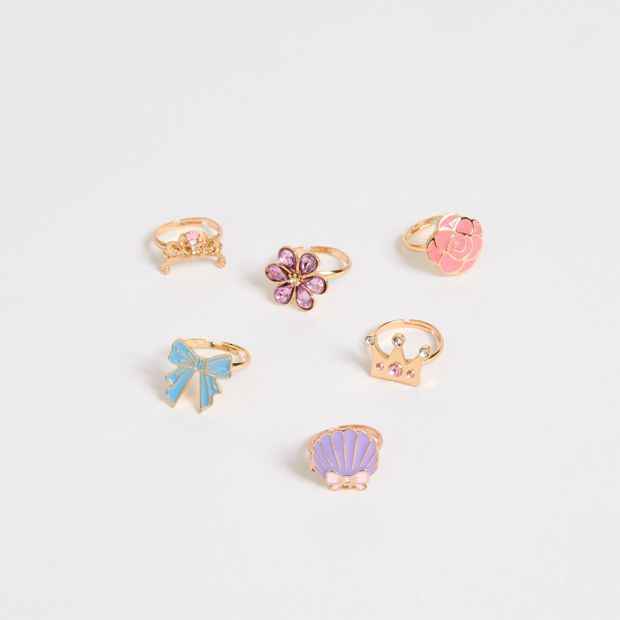 Disney Princess 6 Pack Ring Set