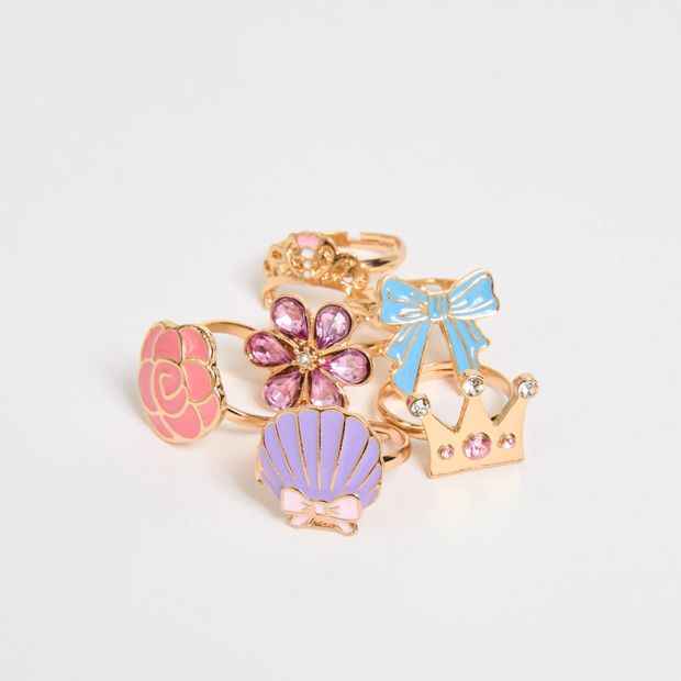 Disney Princess 6 Pack Ring Set