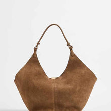 Premium Suede Leather Trapeze Shoulder Bag