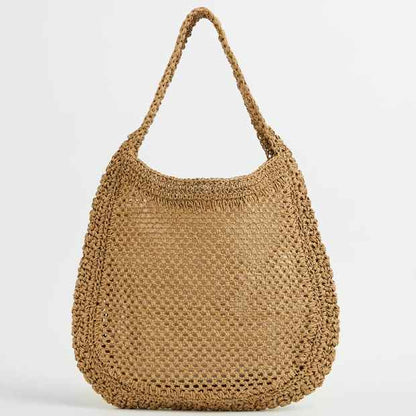 Crochet Paper Straw Shoulder Bag